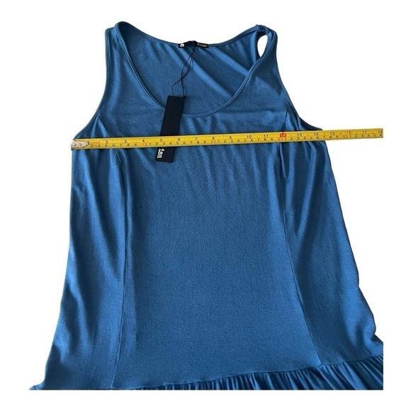 (2) Krisa X Revolve Siro Micro Modal Drop Waist Tank Dress Indigo & Purple NEW - Picture 9 of 15